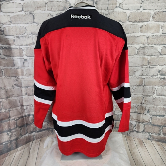 Reebok Licensed NHL New Jersey Devils Home Hockey Jersey Blank Size Large Red - Picture 8 of 16
